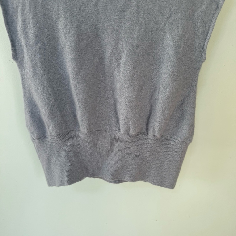 Anthropologie Mock Neck Sky Blue Cashmere collection Sweater Tee size Medium - Picture 12 of 12